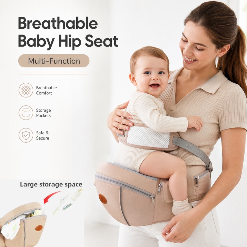 Ergonomic Baby Carrier - Ergonomische Atmungsaktive Baby-Hüftsitztragehilfe Leichtgewichtige Neugeborenen- und