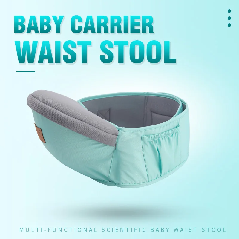 Ergonomic Baby Carrier - Baby-Hüftsitz, ergonomischer Hocker, breiter Taillenbund &