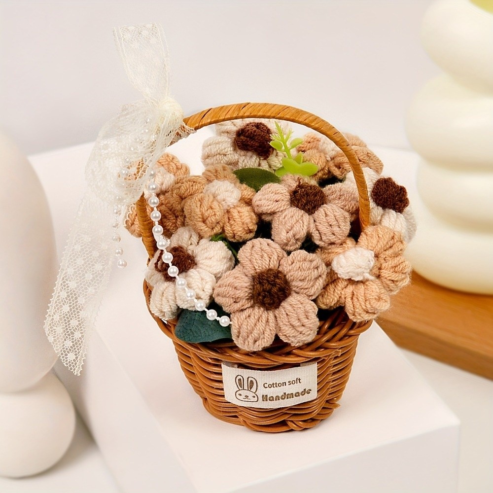 Handgefertigte Puffgarn-Blume  – Baby Products Basket Bewertung und Preis